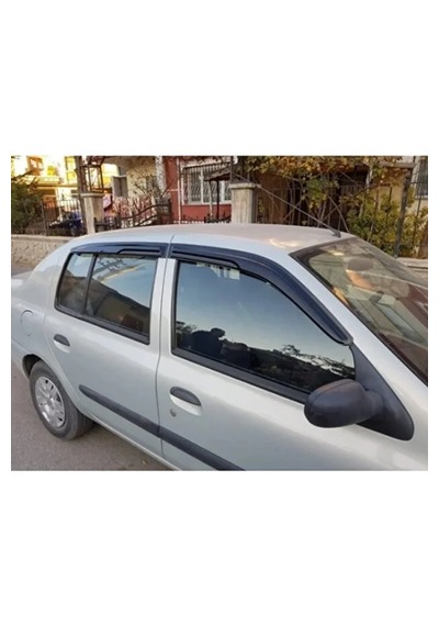 Renault Symbol 2008 - 2012 Parlak Siyah Mügen Cam Rüzgarlığı Renault Sembol Tüm Kasalar 4 Lü Set Rüzgarlık