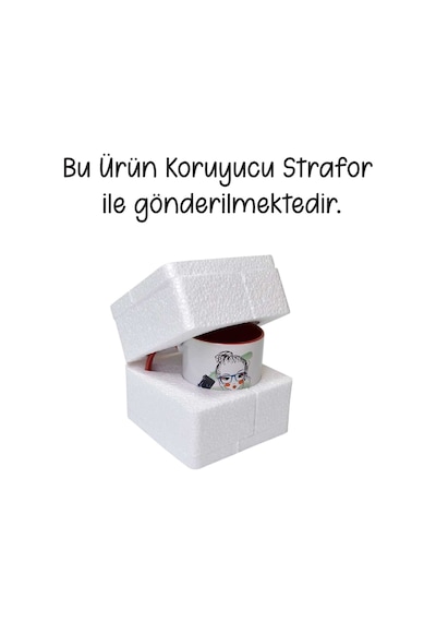 Baskılı Kupa Bardak 3d Fil Baskılı Beyaz