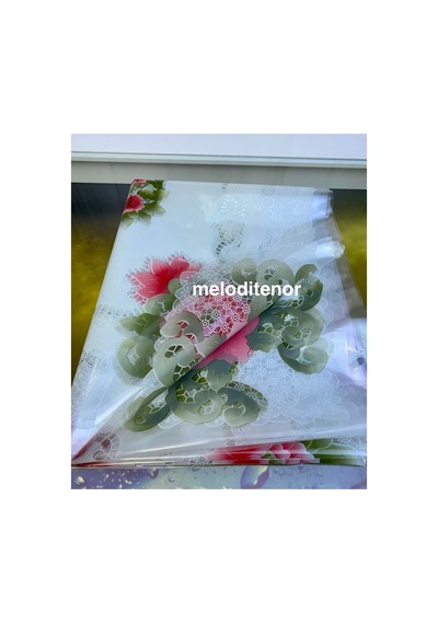 Desenli Şeffaf Kaplama Dikdörtgen Pvc Muşamba Masa Örtüsü Koruyucu 125 X 155 Cm Pembe