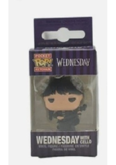 Funko Pop Pocket Keychain Wednesday Addams With Cello