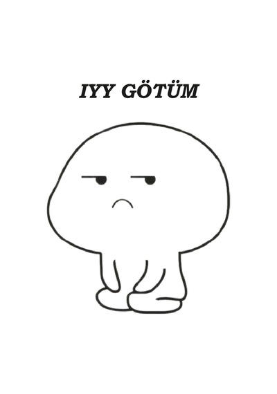 Iyy Gotum Baskılı Kupa Bardak Beyaz Beyaz