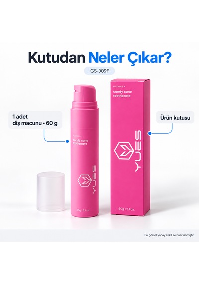 Yues Florürlü Pompalı Diş Macunu Candy Cane Aromalı 60 G Beyazlatma