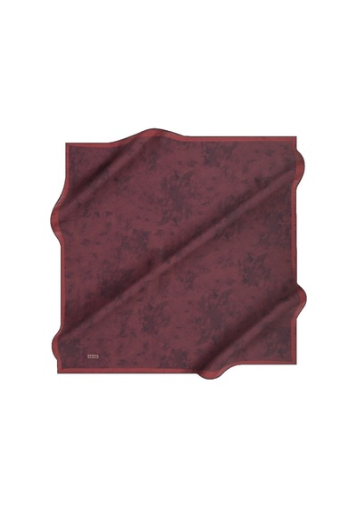 Aker Saf İpek Eşarp - Sura - Nostalji Serisi - 7208701 Koyu Bordo-342