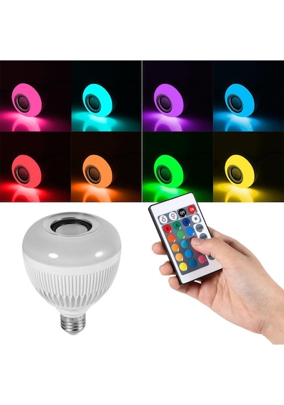 Bluetooth Hoparlörlü Rgb Kumandalı ve Wifi Kontrol Akıllı Ampul
