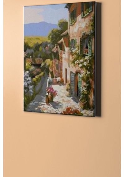 Webstyle Sayılarla Boyama Seti Kasnaklı Taş Evler 60 X 75 Cm