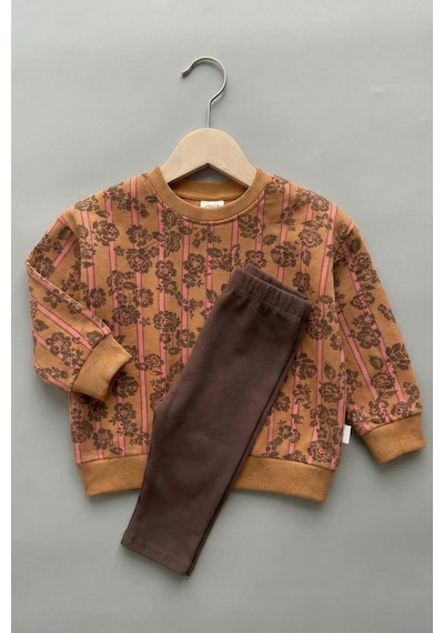 Cigit Taytlı Sweatshirt Takım 2-10 Yaş Camel Camel