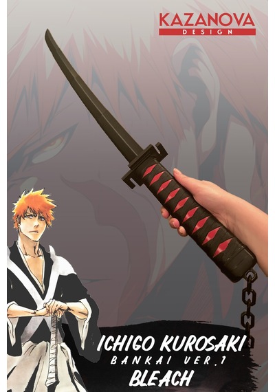 Kazanova Design Ichigo Bleach Katlanabilir Katana 98 Cm