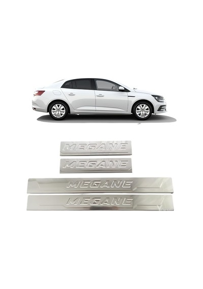 Renault Megane 4 Kapı Eşiği Krom 4 Parça P.çelik