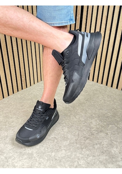 Günlük Erkek Sneaker Bağcıklı Kalın Tabanlı Rahat Hafif Spor Ayakkabı 2019 Füme - Siyah Günlük Erkek Sneaker Bağcıklı Kalın Tabanlı Rahat Hafif Spor Ayakkabı 2019 Füme - Siyah