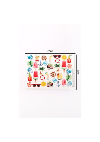 Çok Renkli Yaz Kız Çocuk Tırnak Sticker