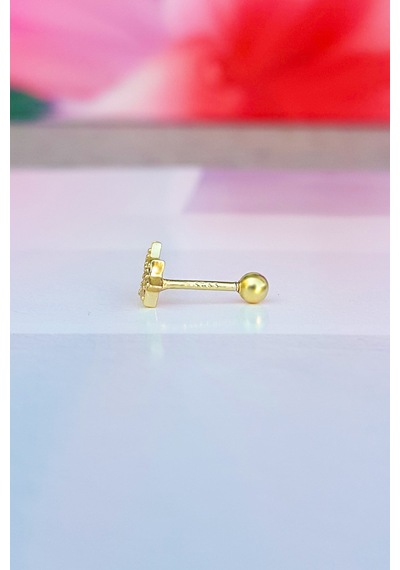 Ithal Aries Gümüş Piercing Küpe-6996 Gümüş