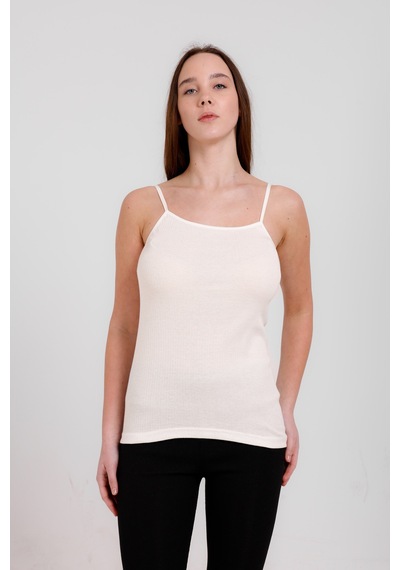 Clara Butik 3'lü Basic Ip Askı Atlet Beyaz