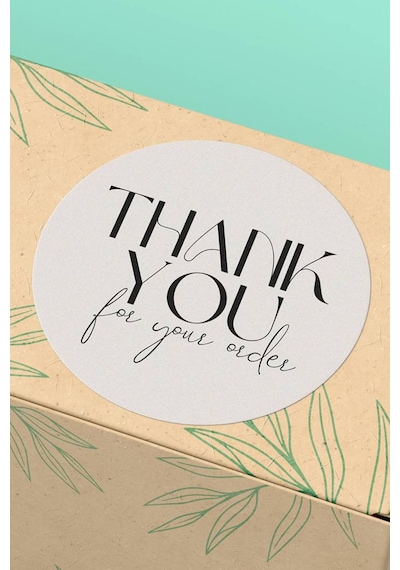 Thank You For Your Order Sticker 3x3cm St2184 Çok Renkli