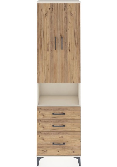 Arges Dolap 4 Raflı 3 Çekmeceli 2 Kapaklı 60x30x221 Aytaşı-çam Aytaşı