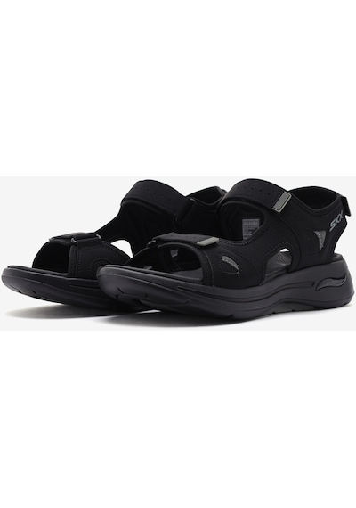Skechers Go Walk Arch Fit Sandal - Mission İi Erkek Siyah Sandalet 229064 Blk Siyah