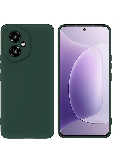 Honor 400 Uyumlu Silikon Kılıf - Kamera Korumalı Esnek Pastel Renk Kapak - Yeşil