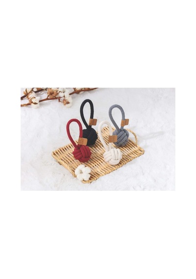 M-pets Coto Black Loop Ball 6,5cm Çekmeli Örgü Top Oyuncak