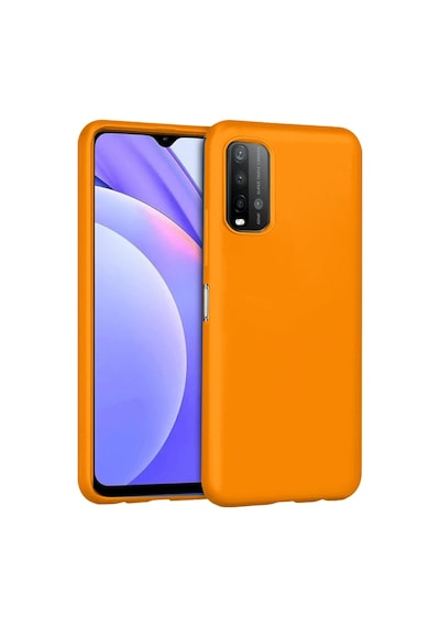 Xiaomi Redmi 9t Kılıf Nano İçi Kadife Silikon - Turuncu 0.2M-Çok Renkli