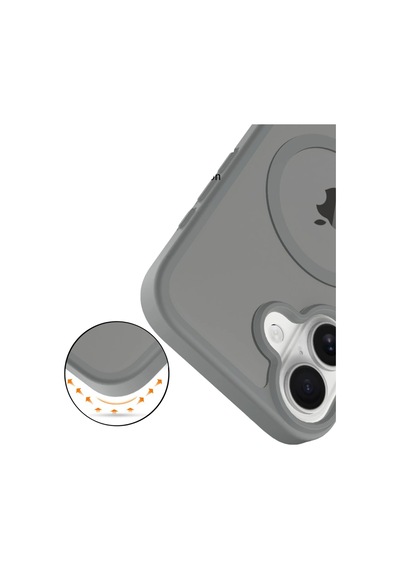 Joko Apple Apple iPhone Uyumlu 17 Jota Magsafe Kapak - Titan Gri Çok Renkli