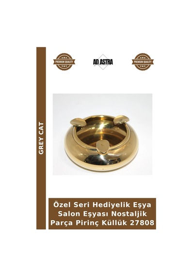Özel Seri Hediyelik Eşya Salon Eşyası Nostaljik Parça Pirinç Küllük 27808