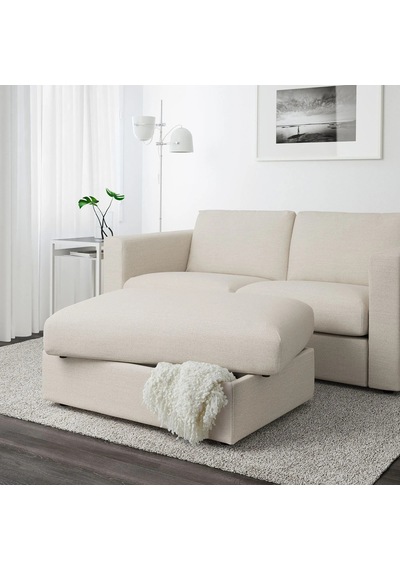 Ikea Bej Modern Kanepe - Saklama Gözlü Puf