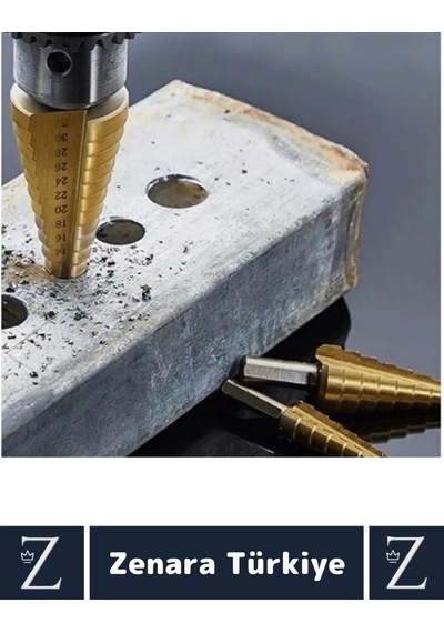 Kablolu Şarjlı Matkap Uyumlu Isı Aşınma Dayanıklı Ahşap Metal Plastik 6'lı Kademeli Matkap Ucu Seti