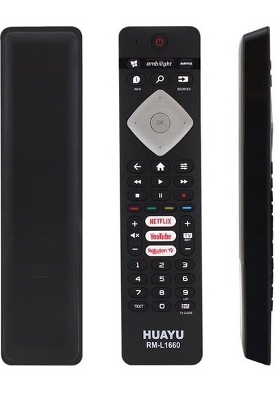 Huayu Philips Uyumlu Rm-l1660 Rc4498 Rc4501 Ykf291-003 Netflix-youtube-rakuten Tv Tuşlu Lcd Led Tv Kumanda Ses Komutsuz