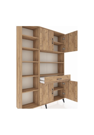 Arges Dolap 10 Raflı Tek Çekmeceli 4 Kapaklı 132x30x195 Çam-çam/çam Atlas Çam/atlas Çam Arges Dolap 10 Raflı Tek Çekmeceli 4 Kapaklı 132x30x195 Çam-çam/çam Atlas Çam/atlas Çam