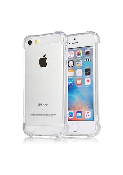 Apple Uyumlu iPhone 5/5S/Se Shockproof Ultra Koruyucu Seffaf Sert Silikon Kapak 455741251