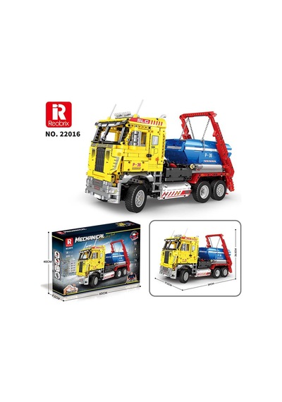 Reobrix Technic 22016 Çöp Yükleme Kamyonu Ship Loading Truck Kumanda&motor Yaratıcı Yapı Blok Seti Building Blocks - 1918 Parça