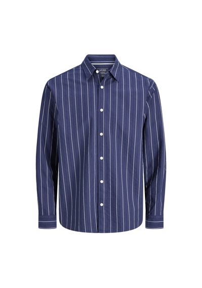 Jack & Jones Erkek Relaxed Fit Uzun Kollu Gömlek - Axel - 12298893 Navy Blazer