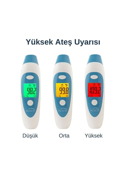 Acura Ac-9080 Koldan Ölçer Tansiyon Aleti + Çanta+pil Hediyeli Ac-9280 Kulaktan & Alından Ateş Ölçer