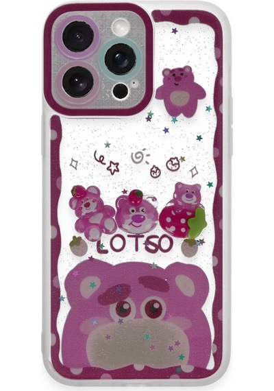 Cosmotex Newface Apple iPhone Uyumlu  14 Pro Max Kılıf Sweet Desenli Silikon Kapak - Pembe