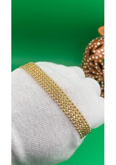 Xuping Rose Gold Hasır Zincir Kuyumcu Model Bileklik Altın