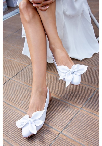 Fox Shoes Beyaz Kadın Babet H726809009 Beyaz