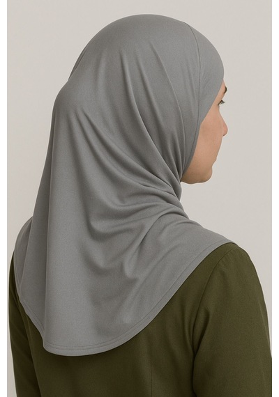 Mim Eşarp Pileli Tesettür Hijab Hazır Eşarp Vizon