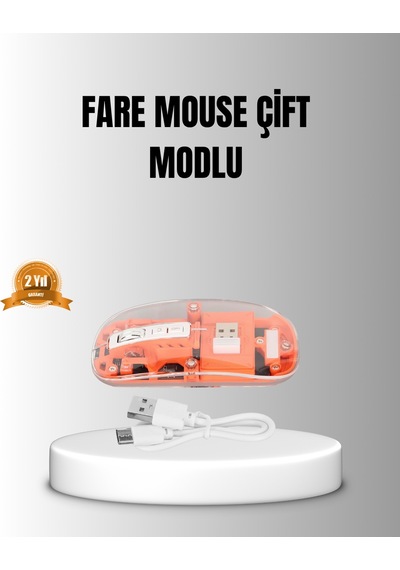 Çift Modlu Kablosuz Bluetooth 5.0 + 2.4ghz Mouse 3 Cihaz Bağlantılı, Hızlı Geçiş Düğmeli - Lisinya
