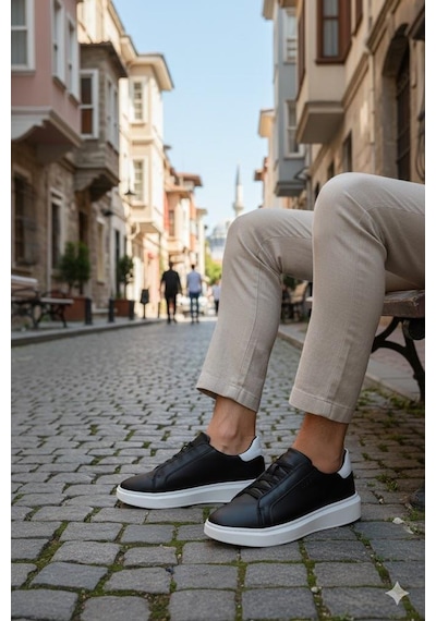 Fort 2626 Rochi Ryt Rahat Hafif Lastikli Giyim Sneaker Erkek Ayakkabı Siyah - Beyaz Fort 2626 Rochi Ryt Rahat Hafif Lastikli Giyim Sneaker Erkek Ayakkabı Siyah - Beyaz