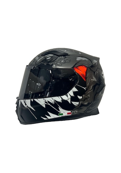 Sway Sw-820 Monster Full Face Kapalı Kask Beyaz - Siyah