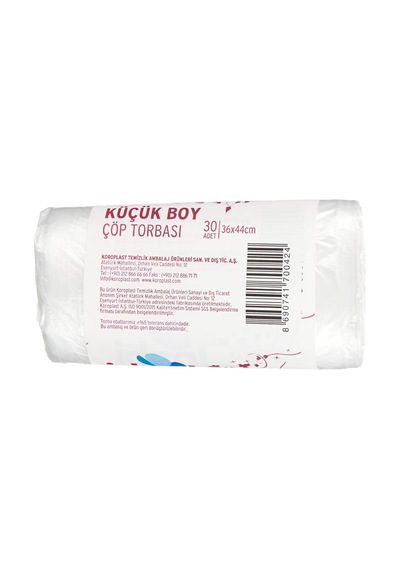 İdeal Küçük Boy Çöp Poşeti 30'lu 36x44 Cm, Sızdırmaz Ve Yırtılmaz, Ekonomik Küçük Boy Çöp Torbası, Geri Dönüştürülebilir Atık Torbası, Doğa Dostu, Sürdürülebilir, Güçlü Ve Dayanıklı Çöp Poşeti