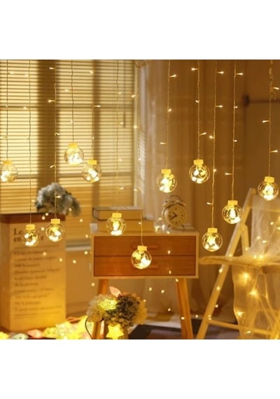 Gün Işığı Salkım Led Işık Büyük Top Salkım Işık Top Led Işık Yılbaşı Işığı Yılbaşı Süsleme Işığı Gün Işığı