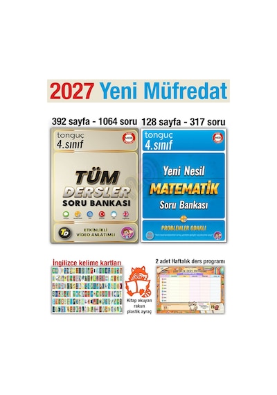 4. Sınıf Tüm Dersler 2027 Soru Bankası Yeni Nesil Matematik Seti Yeni Müfredat