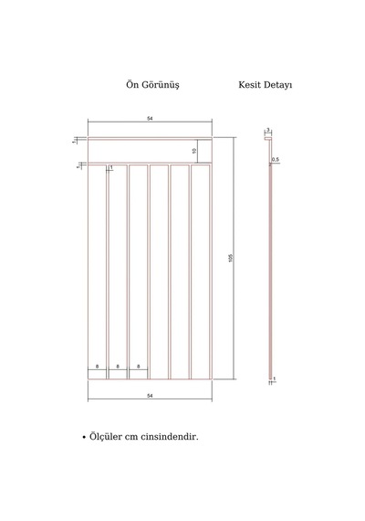 Dekoratif Duvar Paneli Ölçü Seçimli Boyanabilir Ahşap 8 Mm Ham
