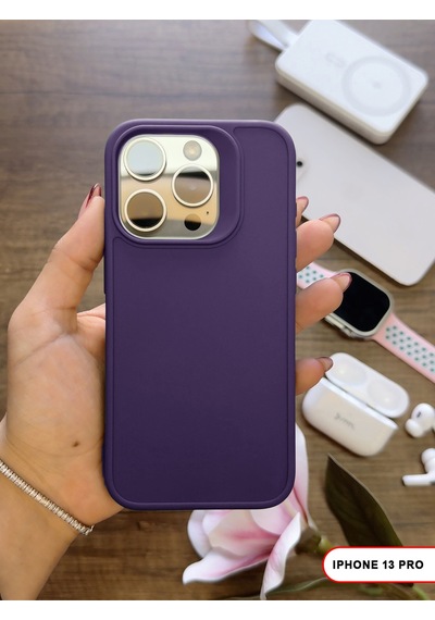 Apple iPhone 13 Pro Uyumlu Kamera Korumalı Darbeye Dayanıklı Renk Atmayan Keep Silikon Kılıf Mor