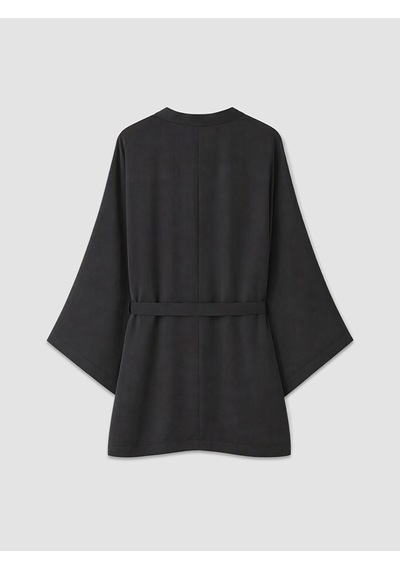 Lcw Dream Siyah Kuşaklı Oversize Kadın Sabahlık