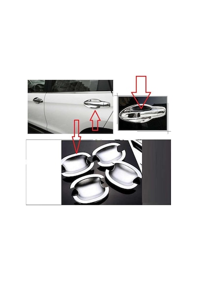 Hyundai Tucson 2004 2014 Dış Kapı Kolu İç Kaplama Abs Krom