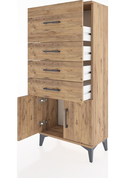 Hyperion Dolap 4 Çekmeceli 2 Kapaklı 60x44x134 Çam-çam Çam Hyperion Dolap 4 Çekmeceli 2 Kapaklı 60x44x134 Çam-çam Çam