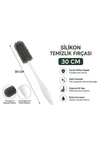 Silikon Suluk Temizleme Fırcası