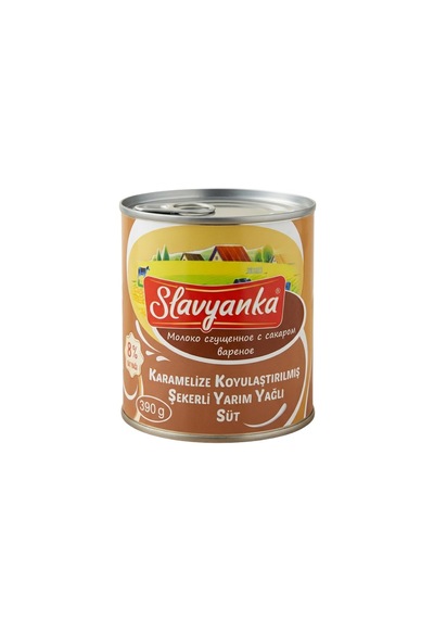 Slavyanka Karamelize Koyulaştırılmış Şekerli Yarım Yağlı Süt 390g
