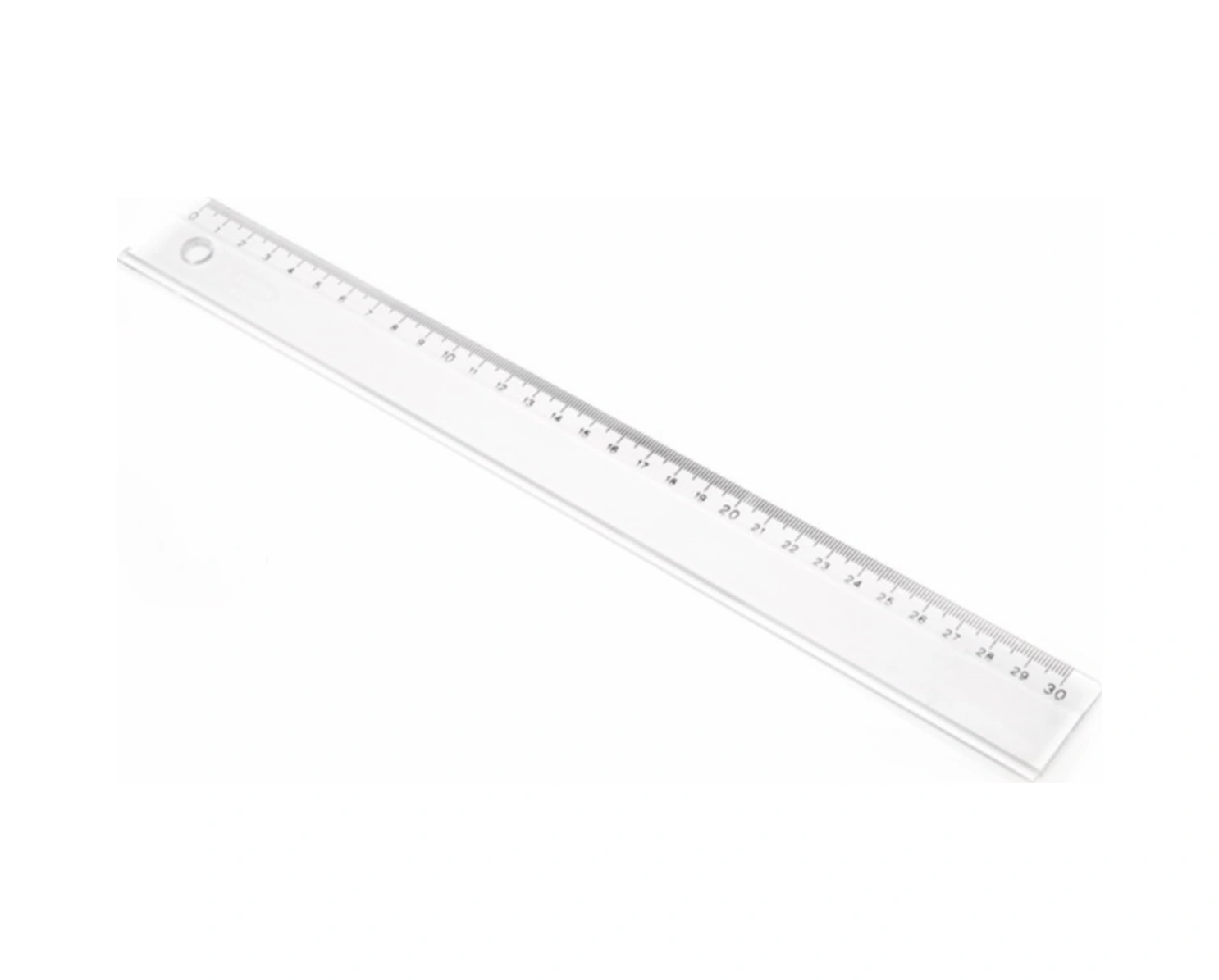 Plastik Cetvel 30 Cm Rakamlar Pres Baskıdır Şeffaf Şeffaf